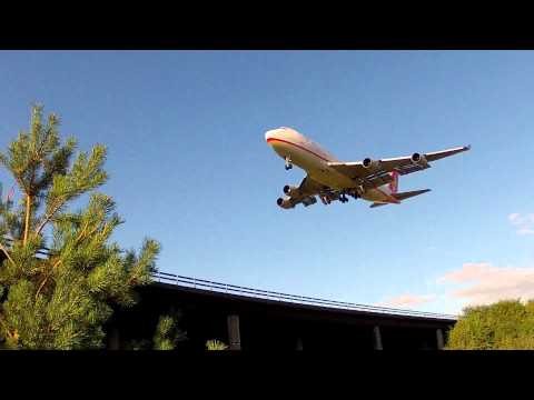 Final approach 747-400 Yangtze River Express at Luxembourg Findel