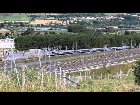 LGV Est EuropÃ©enne TGV's sur le raccordement [Full HD]
