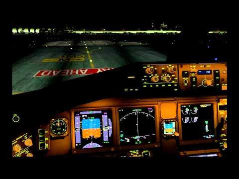 PMDG 777 Emirates landing at Dubai International FSX
