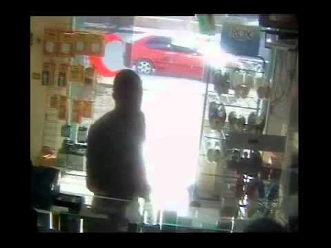 Libya - Libyan NATO Rats steal from Drugstore at gunpoint - Caught on CCTV