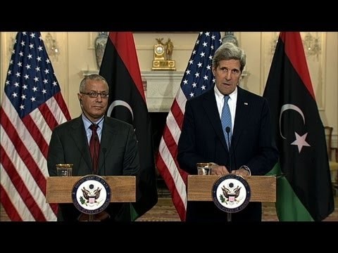 Kerry meets Libya PM