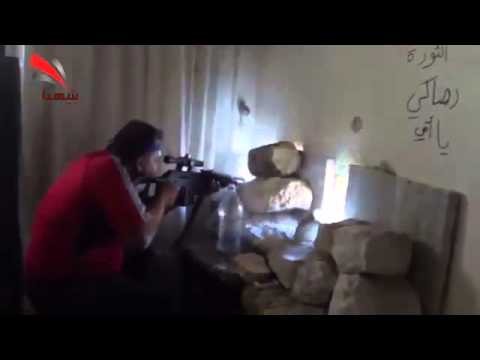 18+ Free Syrian Army sniper targeting civilian trucks + cars 26 7 13