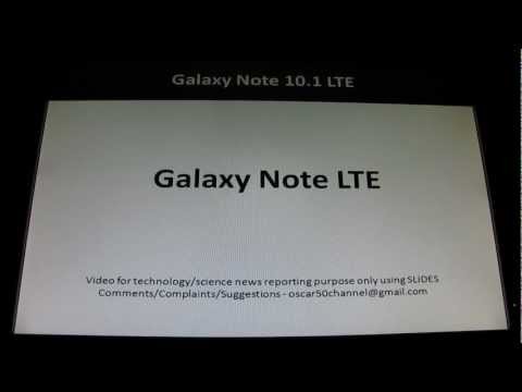 Galaxy Note 10.1 LTE Specifications - SLIDES ONLY