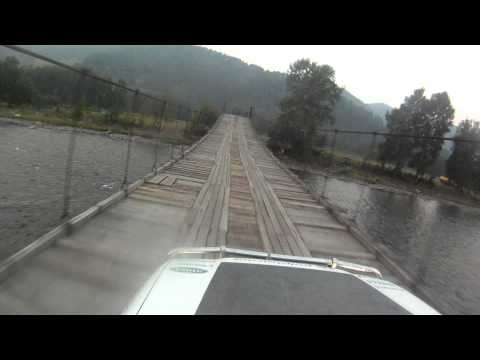 Crazy ride on a truly dangerous bridge