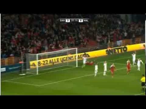 Daniel Agger second penalty and goal against Malta 15/10/13