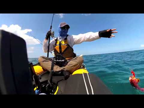 kayak fishing in mauritius with hobie i12s