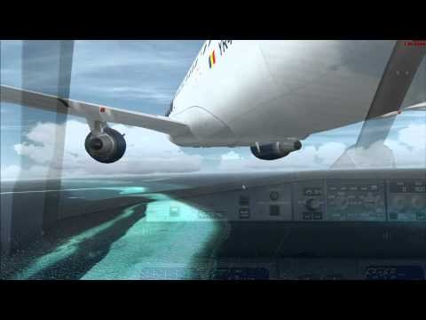 Airbus 318 tarom-ILS Landing in Maldives