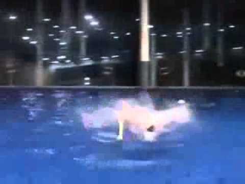 Funny Hit To Boy In Swimming Pool