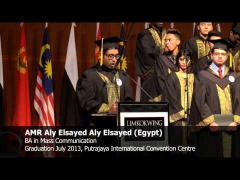 Amr Aly Elsayed Aly Elsayed (Egypt) Graduation Speech July 2013