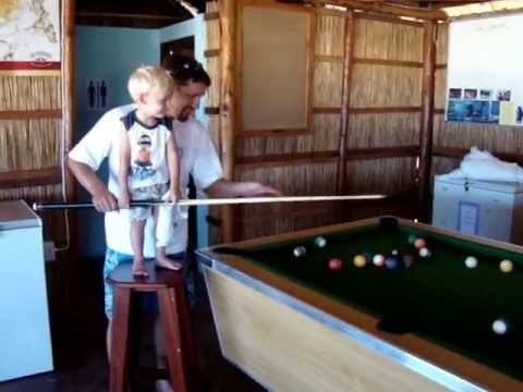 Teaching my toddler how to play Pool and Snooker