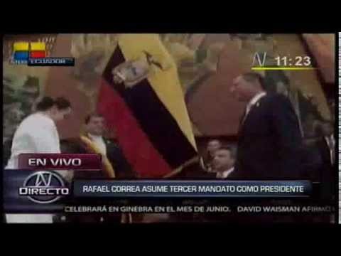 Rafael Correa asumiÃ³ su tercer mandato en HD