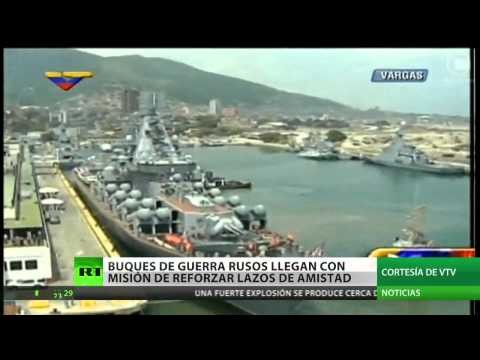 Una flotilla de la Armada rusa ancla a Venezuela