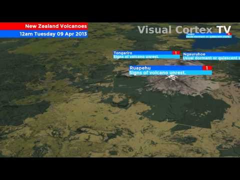 48 hours of earthquake activity for New Zealand from Sunday 7 of April 2013