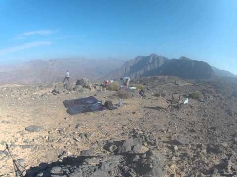 Camping in Musandam - Morning cleanup
