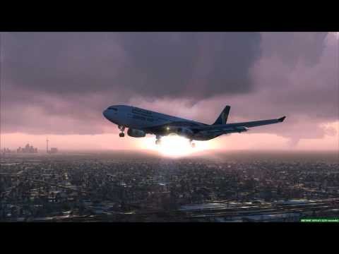 OMAN AIR A330-300 lands at Toronto Canada