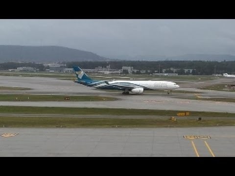 Oman Air A330-200 Taking off in LSZH