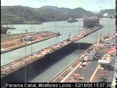 Panama Canal Miraflores locks time-lapse, 1 week compressed into 11 minutes