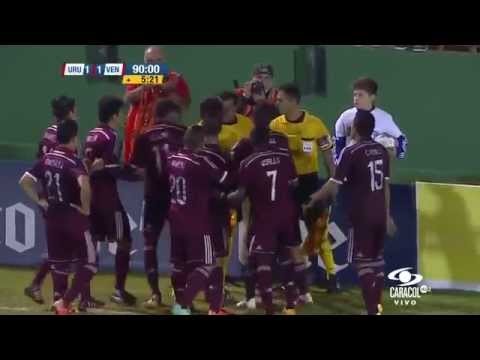 Uruguay 0 - 1 Venezuela PoleÌmica por gol anulado Sudamericano Sub 20 Urug