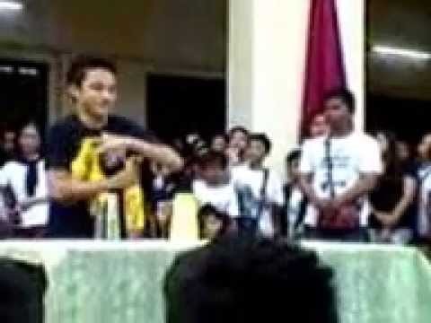 Chaeremon Basa performing for his alma mater Negros Occidental High School