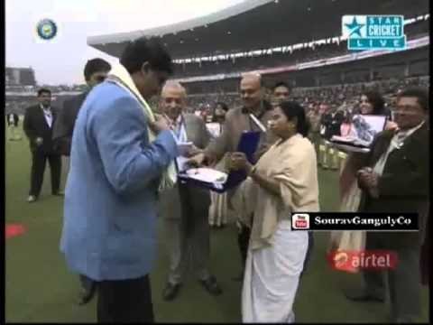 India vs Pakistan 2nd ODI KING (Ganguly) Felicitated in His Den - EDEN