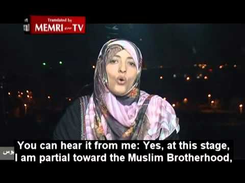 Yemeni Nobel Peace Prize Laureate Tawakkol Kerman  I Support the Muslim Bro