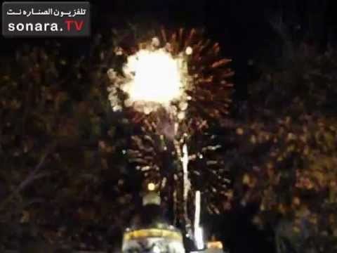 christmas`s Fireworks in Nazareth - Palestine