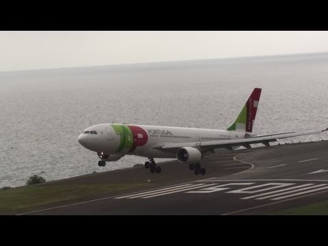 Madeira Airport TAP Portugal Airbus A330-200 Three landings and takeoffs am