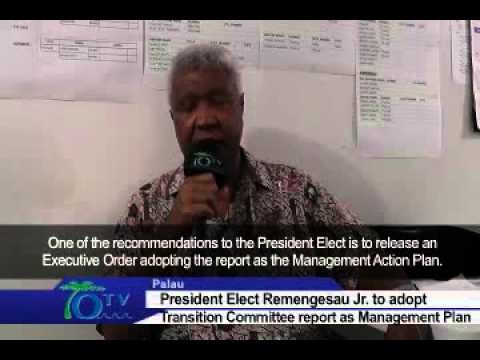 Transition Committee Report to Act as a Roadmap for Palau's New Government