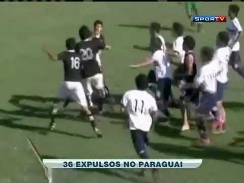 #Amazing game of football : 36 players are sent off in a match in Paraguay