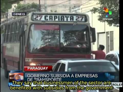 Paraguayans demand reduction of public transport fares