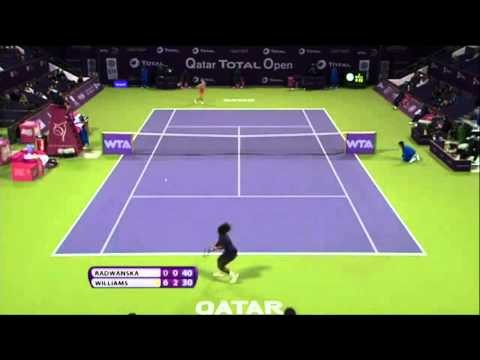 Serena Williams vs. Urszula Radwanska-2013 Doha