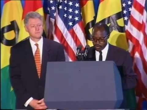 Pasteur Bizimungu speech during Bill Clinton visit to Rwanda