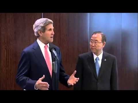 US Secretrary of State John Kerry Visits The UN To Chair Great Lakes Meetin