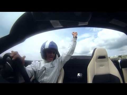 David Coulthard catches 178mph golf ball in Mercedes Benz SLS