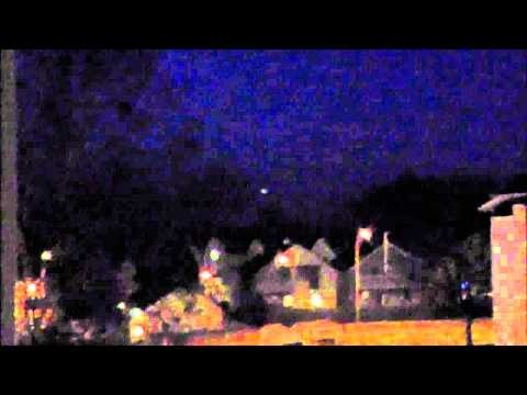 2 UFO's Spacecraft enters through the open portal in Partille. (HD) 2013-04