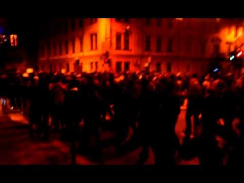 Protesti v Ljubljani 3.12.2012 - Resljeva ulica