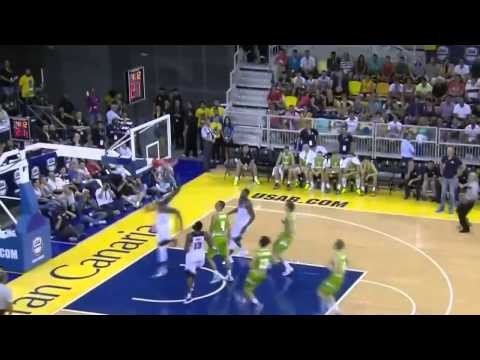 Rudy Gay dishes to DeMarcus Cousins | USA vs Slovenia | August 26