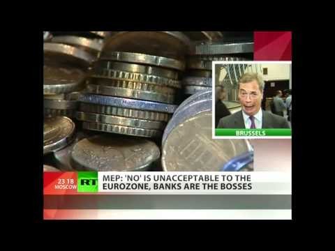 Nigel Farage on Brussels arm twisted Slovakia over Greek bailouts (12Oct11)