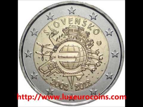 2 Euros commemorative Slovaquie 2012 10 ans - Piece neuve UNC