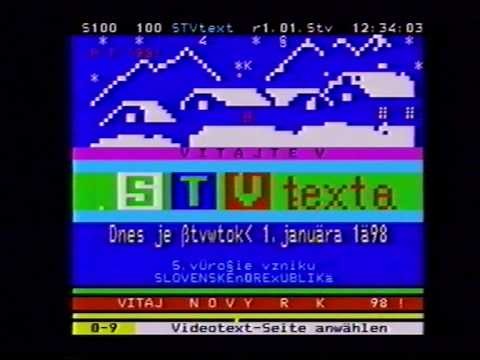 TV DX Tropo Archive - 01.01.1998 - STV2 (Slovakia) - Test Card and Teletext