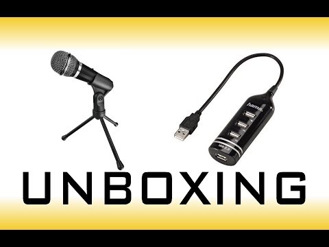 Unboxing - Trust Starzz Mikrofon | Hama USB 2.0 HUB 4 port - #01 - HardGame