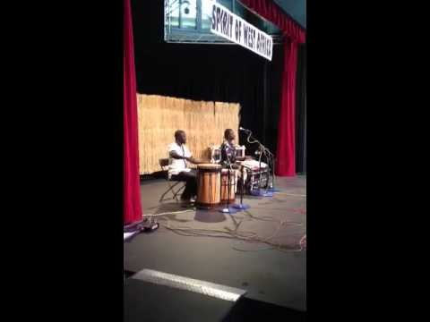 Thione and Gora Diop, tama and djembe