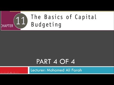 Chapter 11- The Basics of Capital Budgeting Part 4 of 4
