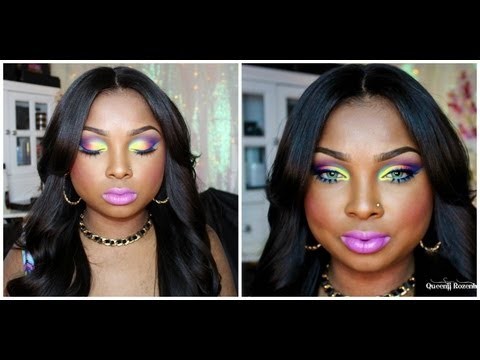 Taste My Rainbow ~ Collaboration with MsRoshPosh~ Bright Bold Colorful make