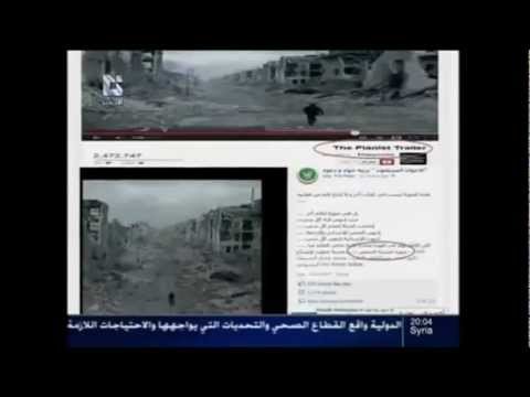 Syria - Opposition Facebook pages use photos of 'The Pianist' movie for the