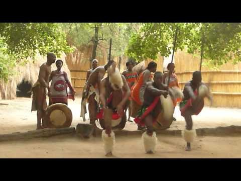 Swaziland. Traditional singing & dancing. Young hunters