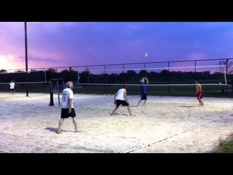 Doubles Sand Volleyball with Storm Approaching 2