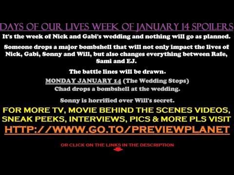WEEK OF 1-14-13 DAYS OF OUR LIVES SPOILERS Rafe Sami EJ Chad NIck Gabi Will