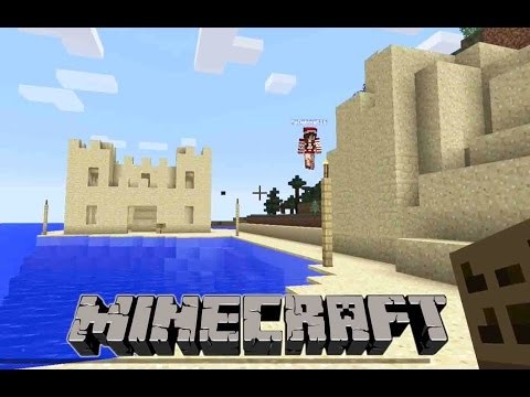 My Minecraft Realm - Let's Build a life sized sandcastle on the beach!