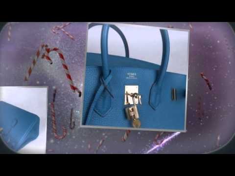 Hermes Medium Blue Birkin Togo Bag